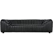 Hermes Leather Sofa, Black
