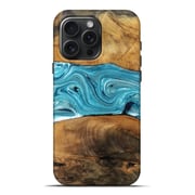 iPhone 16 Pro Max Wood Live Edge Phone Case - Harlan (Blue, 762331)