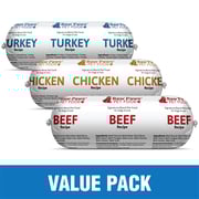 Signature Blend Pet Food for Dogs & Cats - Beef, Chicken & Turkey - Value Pack, 30 lbs | RawPawsPetFood.com