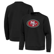 Men's Antigua Black San Francisco 49ers Relevant Lightweight Pullover Sweatshirt