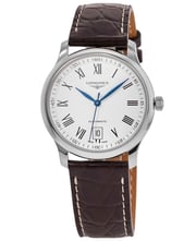 Longines Master Collection Automatic 38.5mm White Dial Leather Strap Men's Watch L2.628.4.11.3