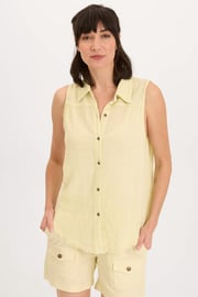 Otto Gauze Button-Up Tank
