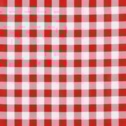 Red 7/8" Gingham Oilcloth Fabric