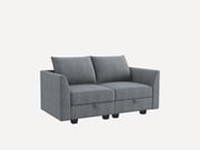 HONBAY 2-Piece Polyester Modular Sectional Sofa With Storage Seat
