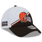  Cleveland Browns New Era 2023 Sideline 39THIRTY Flex Hat - White/Brown