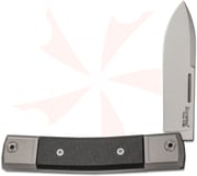 LionSteel bestMAN BM2 Traditional Folding Knife 2.8 inch M390 Drop Point Blade, Carbon Fiber Handles with Titanium Bolsters