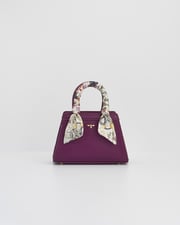 Floral Engravings  Mini Plum Tote