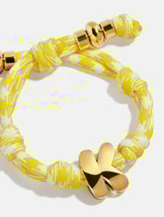 Knotty Initial Bracelet - Bright Yellow