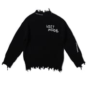PCLP "Lost Inside" Distressed Knit Sweater