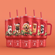 Merry Christmas! - Custom Christmas Alphabet and Text!  -  40oz Tumbler With Straw Customized - Gifts for yourself, family, friends, lovers!