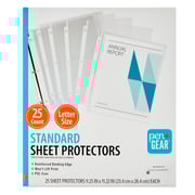 Pen+Gear Standard Sheet Protectors, Clear, 8.5" x 11", 25 Count