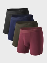 Mesh Separate Pouch™ Comfort Bamboo Open Fly Boxer Briefs 4 Pack
