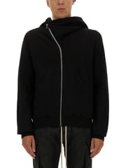 Drkshdw By Rick Owens Asymmetrical Zipper Sweatshirt Hoodie | THE LIST