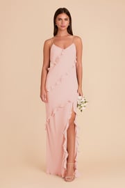 Valentina Chiffon Dress - Blush Pink