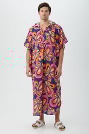 Hurley 2 Caftan - Boca Blooms Cotton Voile