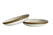 Rim Line​,​ Pair of vintage shallow plate​/​bowls