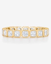 Lab Grown Asscher Bezel Eternity Band