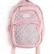 Early Fall Florals Oxford Quilted Backpack, Pink
