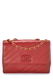 Red Caviar Diagonal Flap Jumbo