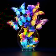 Glow-In-The-Dark Butterfly - Round Drill Diamond Painting - 30*30CM