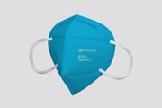 Sky Blue Powecom® KN95 Respirator Face Mask  - Ear Loop - 10 masks per pack - Made to the NEW GB2626-2019 Standard with Better Breathability -  Bona Fide Masks™ is the EXCLUSIVE DISTRIBUTOR for Powecom® in the United States & Canada!