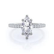 Pave Love Knot Diamond Engagement Ring