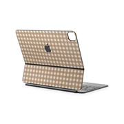 Beige Check Magic Keyboard Skin for iPad