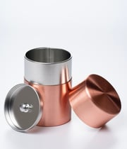 Copper Matcha Caddy from Japan | Tea Caddy (Chazutsu)