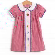 A+ Addition Embroidered Dress, Red