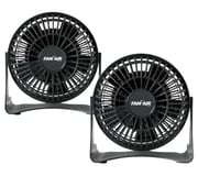 FanFair Single Speed 4" Personal Desk Fan - 2pk