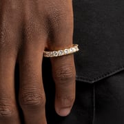 Tennis Ring 18k Gold Moissanite