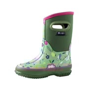 Green Floral Neoprene Rain/Snow Boots