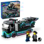 LEGO City Race Car and Car Carrier Truck Building