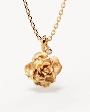 18k Gold Vermeil Rose June Birth Flower Necklace