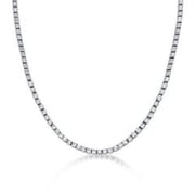 Italo Classic Created White Sapphire Tennis Necklace