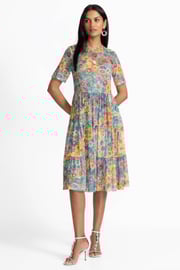 MESH TIERED DRESS