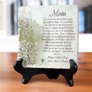 Personalized Mom Poem Tumbled Stone Plaque