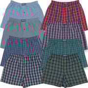 Men's Button Fly Loose Fit Tartan Plaid Boxers (3- or 6-Pack)