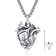 Sterling Silver Tree Of Life & Heart Urn Necklace For Ashes