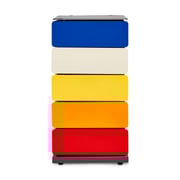 5-Drawer Pivot Cabinet - Blue/ Yellow/ Red