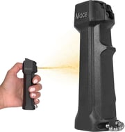 3-IN-1 Tear Gas Enhanced Mace Police Pepper Spray, ideal self defense  for women, 12 ft range, rugged police-ready housing with clip, Made in the USA