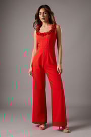 Rosette Trim Jumpsuit