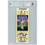 Tom Brady New England Patriots Autographed Super Bowl XXXIX Ticket - Beckett Graded 10