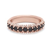Celestine Half Eternity Pavé Band - 14k Gold & Black Diamonds