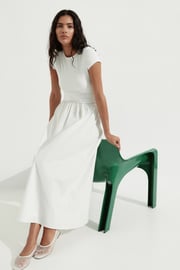 Short-Sleeved Maxi Dress