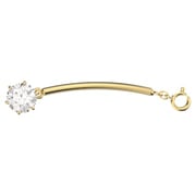 Constella extender, Round cut, White, Gold-tone plated