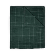 Cotton Muslin Quilted Throw - Evergreen Plaid