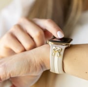 Honey Bee Me Nude Sand and White Apple Band