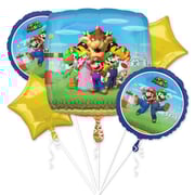 Super Mario Bros Foil Balloon Bouquet, 5pc