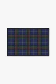 Winter Tartan Navy Doormat | Ruggable